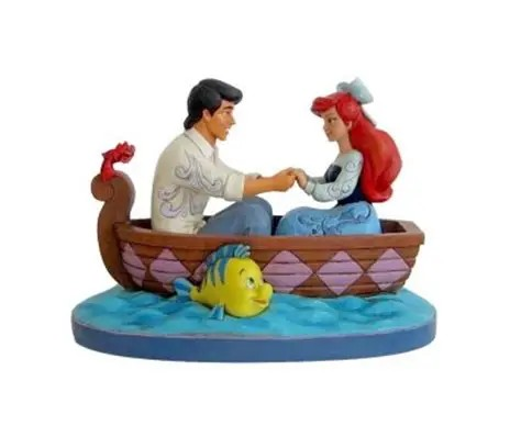 JIM SHORE DISNEY TRADITIONS WAITING FOR A KISS AIREL AND ERIC FIGURE