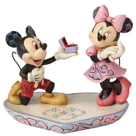 JIM SHORE DISNEY TRADITIONS A MAGICAL MOMENT MICKEY AND MINNIE PROPOSAL FIGURE