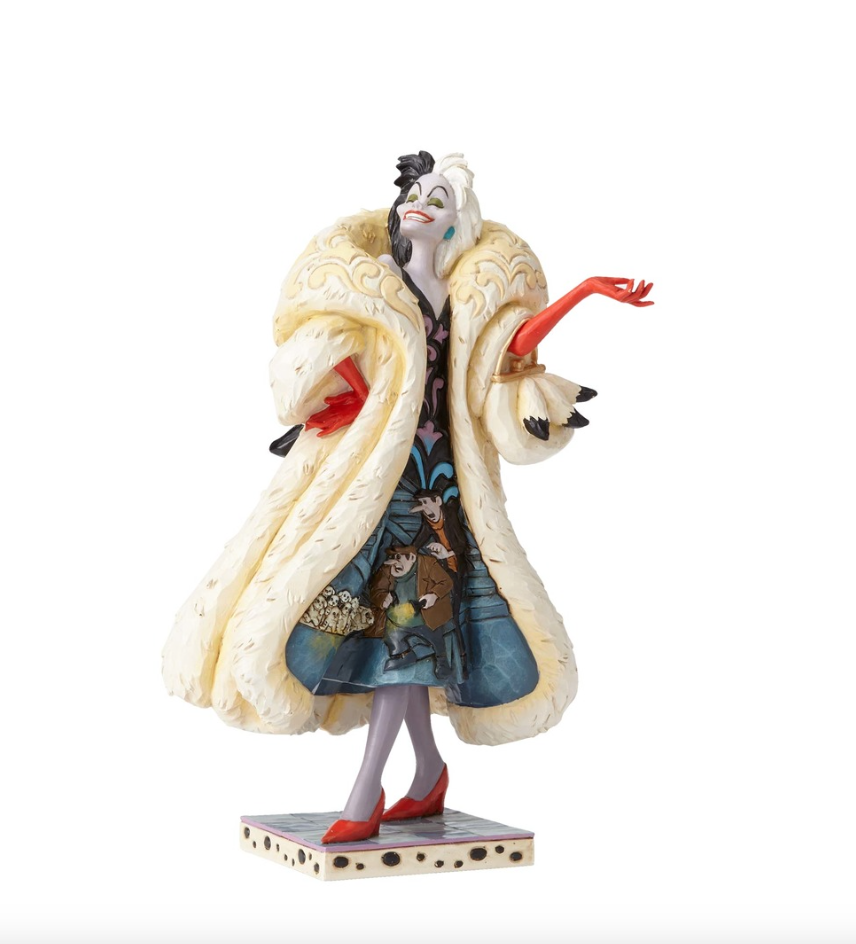 JIM SHORE DISNEY TRADITIONS DEVELISH DOGNAPPER CRUELLA DEVILLE FIGURE