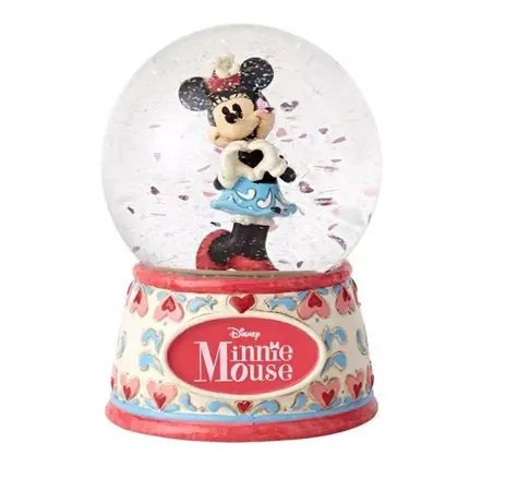 JIM SHORE DISNEY TRADTIONS MINNIE MOUSE I LOVE YOU WATERBALL 