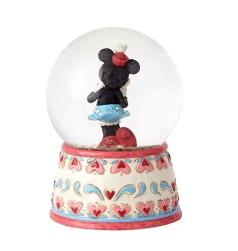 JIM SHORE DISNEY TRADTIONS MINNIE MOUSE I LOVE YOU WATERBALL 