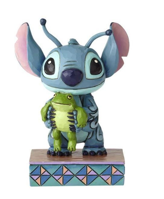 JIM SHORE DISNEY TRADITIONS STRANGE LIFE FORMS STITCH AND FROG FIGURE