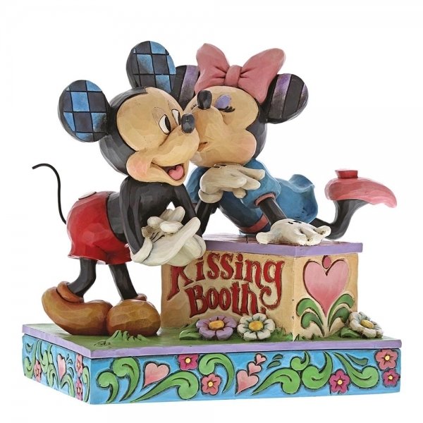 JIM SHORE DISNEY TRADITIONS KISSING BOOTH MICKEY AND MINNIE FIGURE