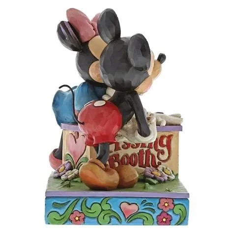 JIM SHORE DISNEY TRADITIONS KISSING BOOTH MICKEY AND MINNIE FIGURE