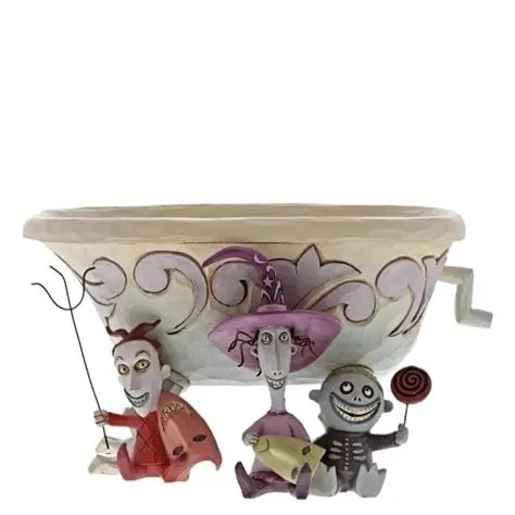 JIM SHORE DISNEY TRADITIONS TRICKSTERS AND TREATS BATHTUB FIGURE