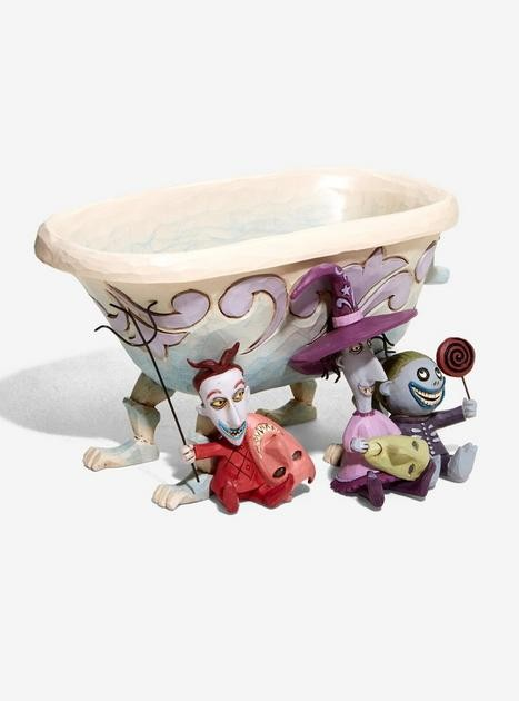 JIM SHORE DISNEY TRADITIONS TRICKSTERS AND TREATS BATHTUB FIGURE