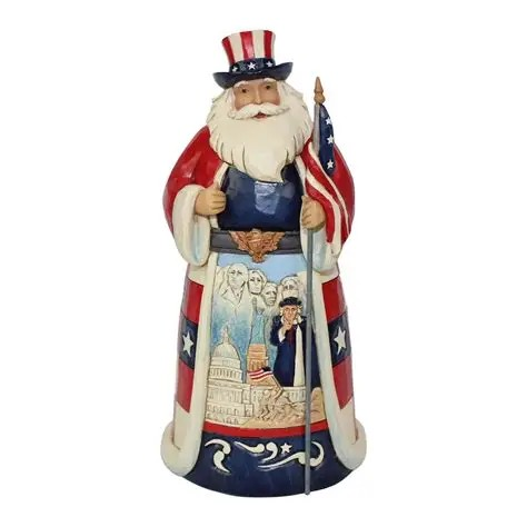JIM SHORE HEARTWOOD CREEK STAR SPANGLED SANTA FIGURE