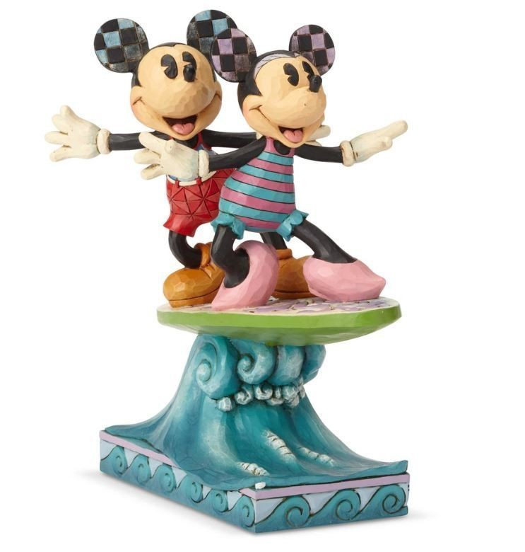 JIM SHORE DISNEY TRADITIONS SURFS UP! MICKEY AND MINNIE FIGURE