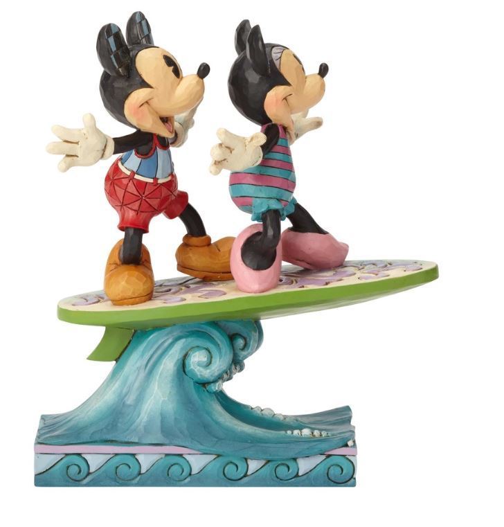 JIM SHORE DISNEY TRADITIONS SURFS UP! MICKEY AND MINNIE FIGURE