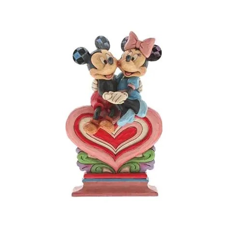 JIM SHORE DISNEY TRADITIONS HEART TO HEART MICKEY AND MINNIE FIGURE