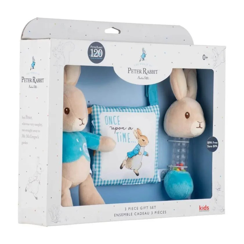 PETER RABBIT THREE PIECE GIFT SET SOFT TOYS