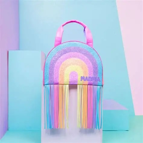 MADMIA SPARKLY RAINBOW FRINGE OVERNIGHT BAG