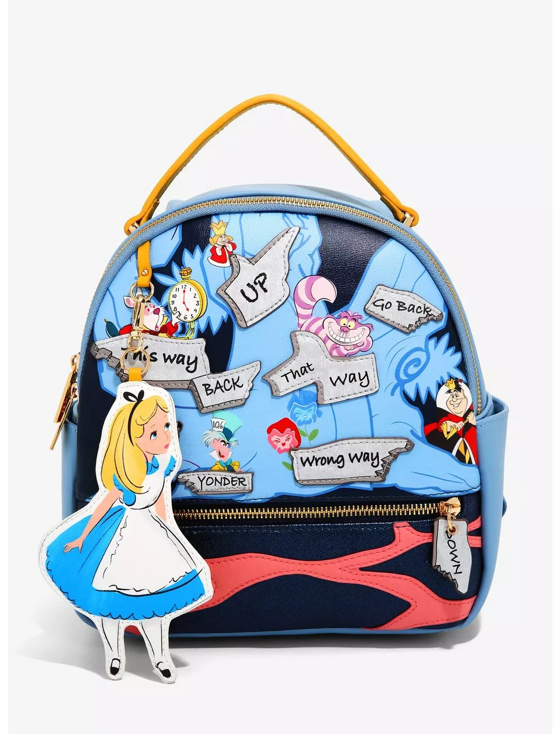 DANIELLE NICOLE ALICE IN WONDERLAND DIRECTION MINI BACKPACK