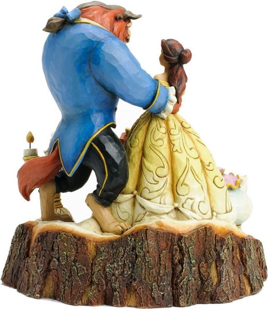 JIM SHORE DISNEY TRADITIONS TALE AS OLD AS TIME BEAUTY AND THE BEAST CARVED BY HEART FIGURE