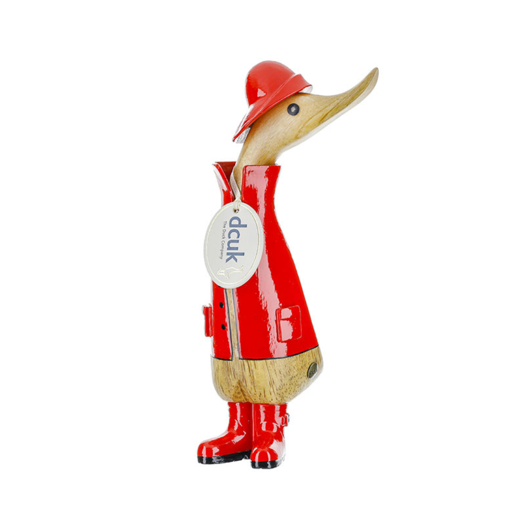 DCUK RED RAINCOAT SIDE FACING