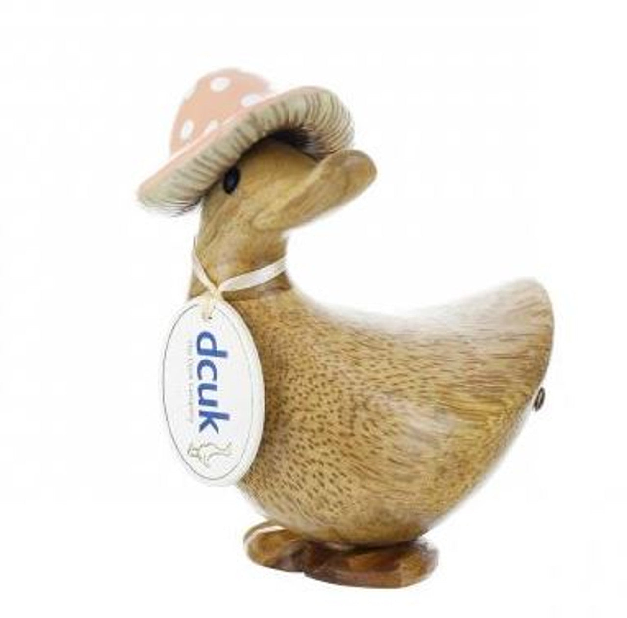 DCUK CORAL MUSHROOM HAT WOODEN DUCK SIDE FACING 