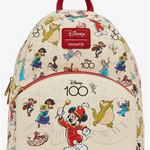 LOUNGEFLY THE DISNEY 100 BAND MINI BACKPACK 