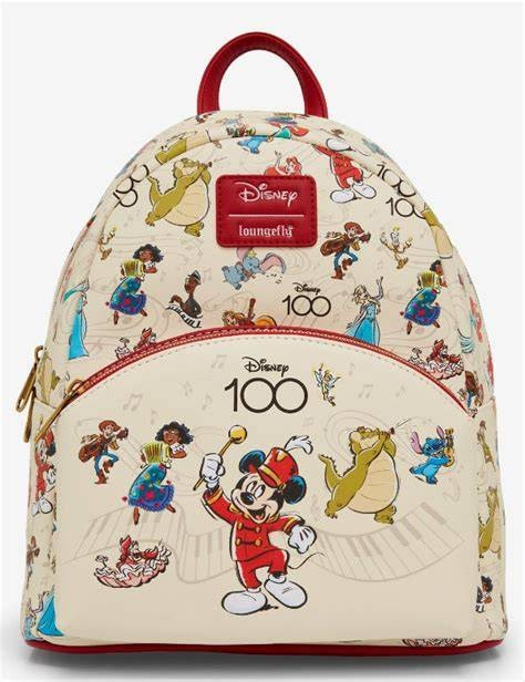 LOUNGEFLY THE DISNEY 100 BAND MINI BACKPACK 