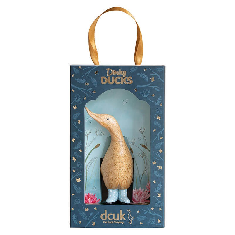 DINKY DCUK BLUE SPOTTY BOOTS