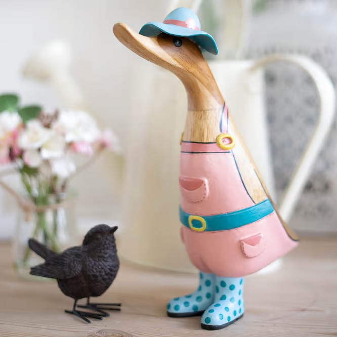 DCUK GARDENER WITH PINK OVERALLS FIGURE