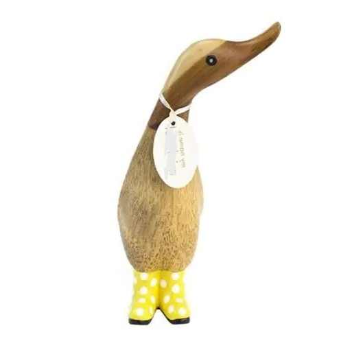 DCUK YELLOW SPOTTY BOOTS LEFT FACING FIGURE
