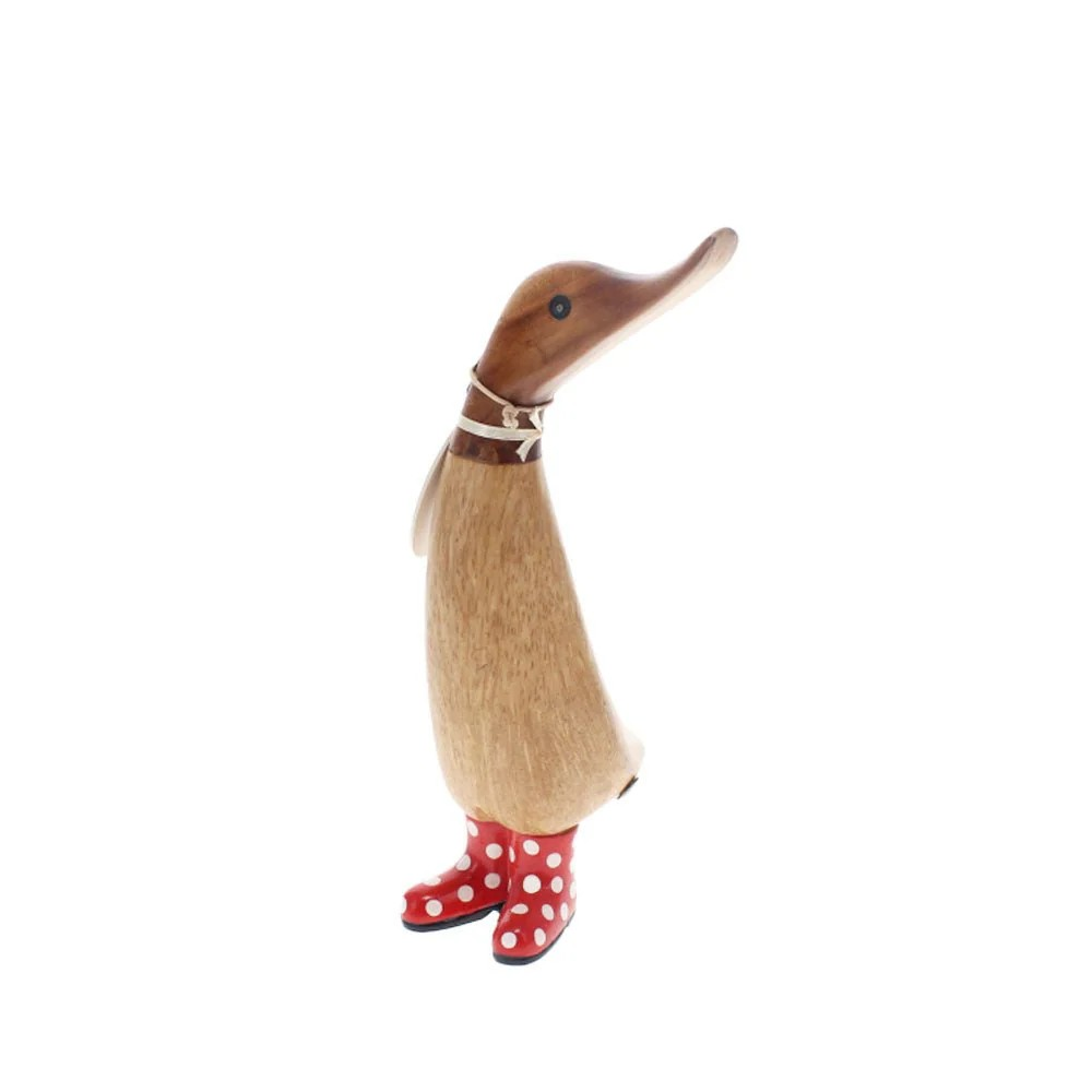 DCUK RED SPOTTY BOOTS FRONT FACING FIGURE