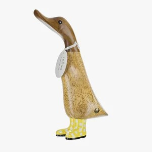 DCUK BLUE SPOTTY BOOTS FRONT FACING FIGURE