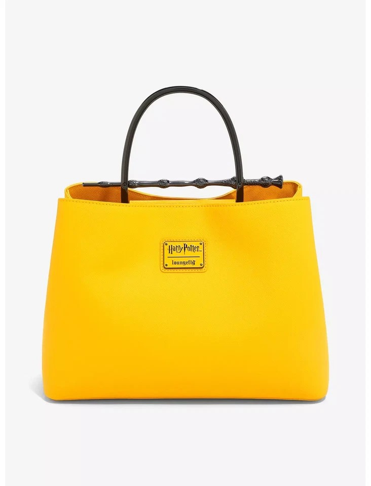 LOUNGEFLY HARRY POTTER AND THE DEATHLY HALLOWS YELLOW HAND BAG