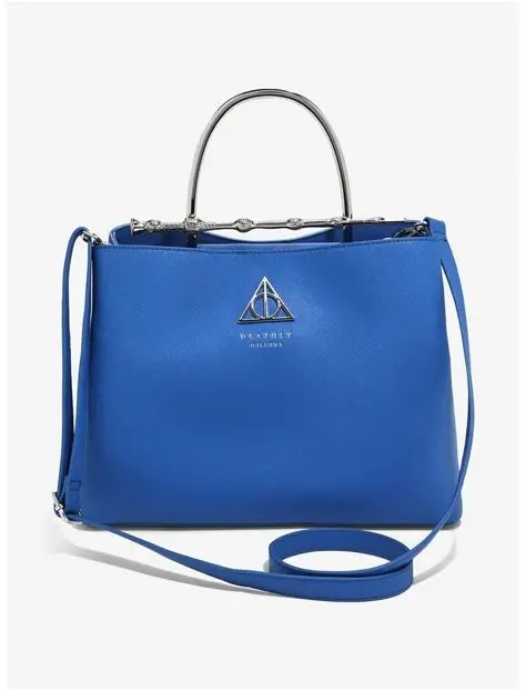 LOUNGEFLY HARRY POTTER AND THE DEATHLY HALLOWS BLUE HAND BAG