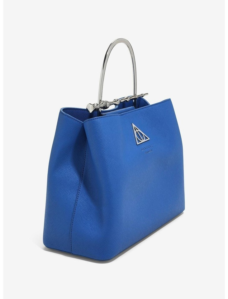 LOUNGEFLY HARRY POTTER AND THE DEATHLY HALLOWS BLUE HAND BAG
