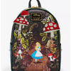 LOUNGEFLY ALICE IN WONDERLAND MUSHROOM FOREST MINI BACKPACK 