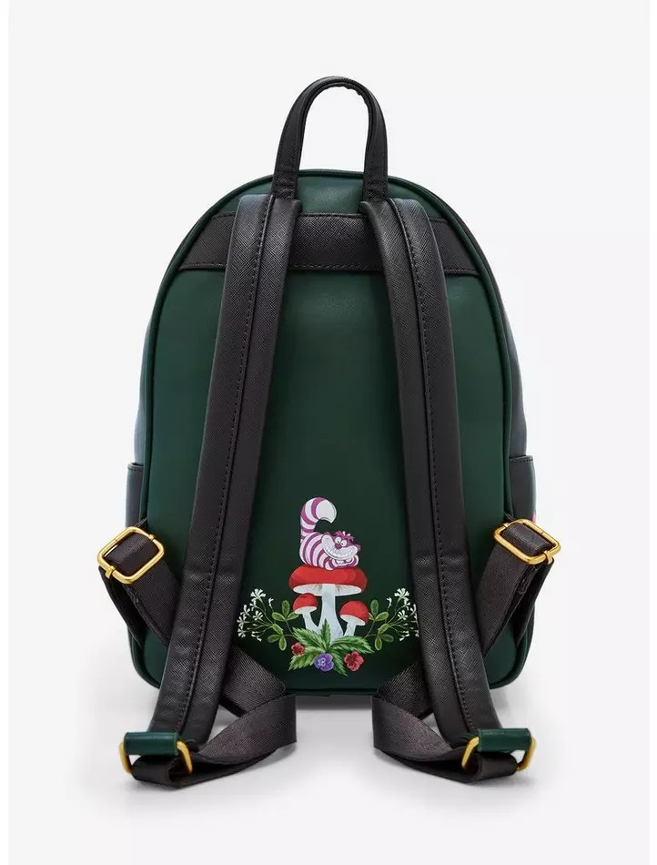 LOUNGEFLY ALICE IN WONDERLAND MUSHROOM FOREST MINI BACKPACK 
