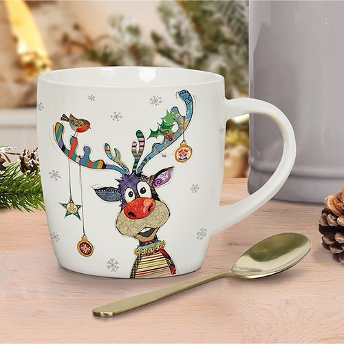BUG ART REINDEER MUG 