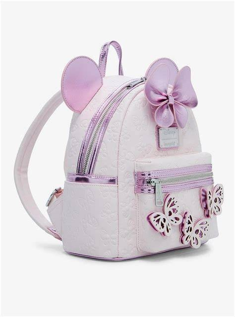 LOUNGEFLY PINK BUTTERFLY MINNIE MOUSE MINI BACK PACK 