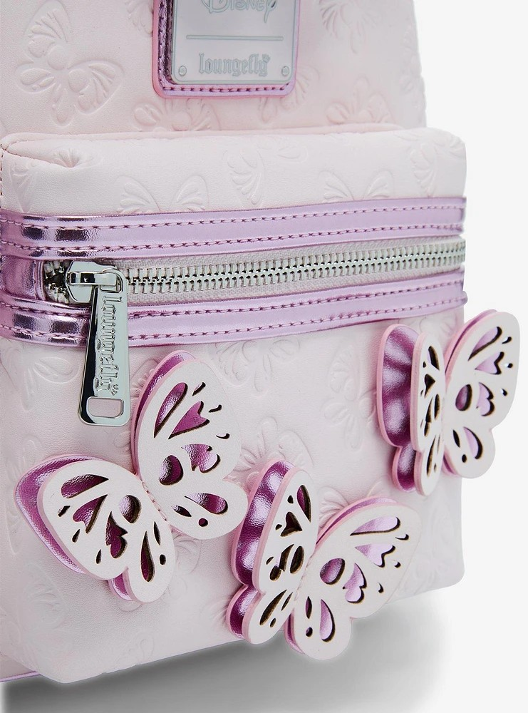 LOUNGEFLY PINK BUTTERFLY MINNIE MOUSE MINI BACK PACK 