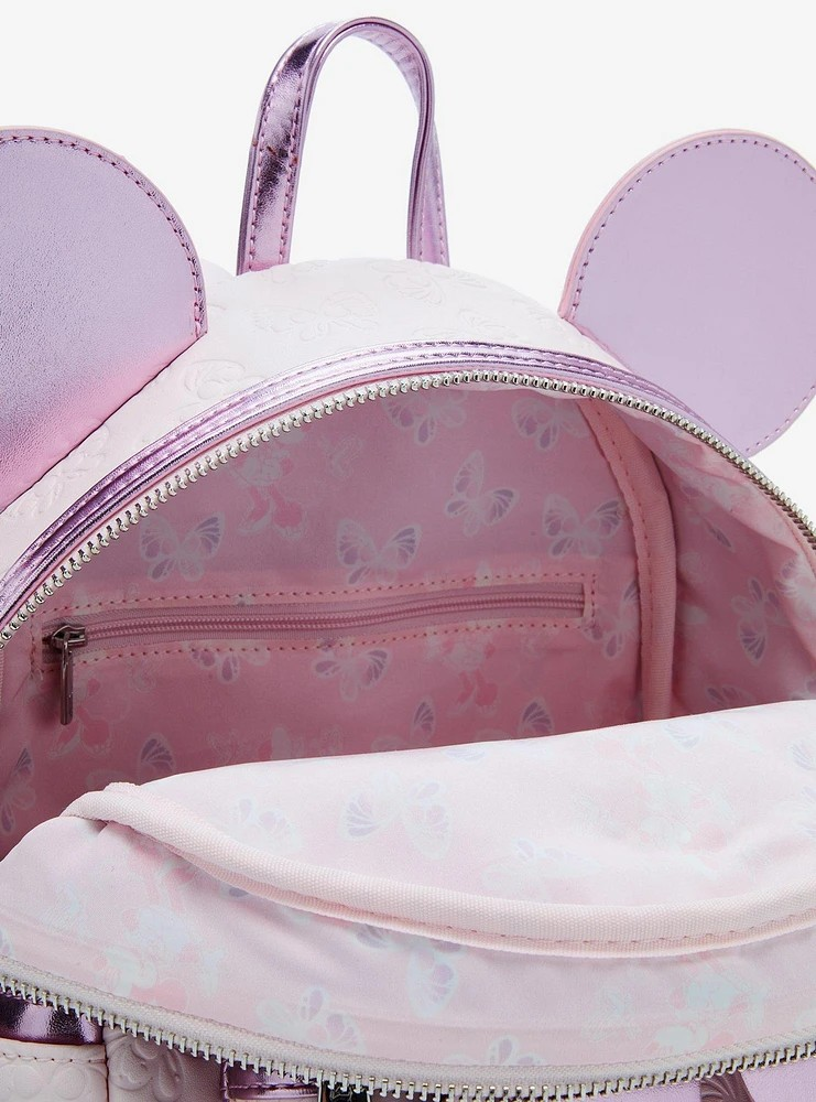 LOUNGEFLY PINK BUTTERFLY MINNIE MOUSE MINI BACK PACK 