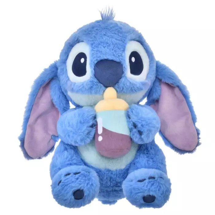 DISNEY STITCH DRINKING COFFEE MEDIUM PLUSH