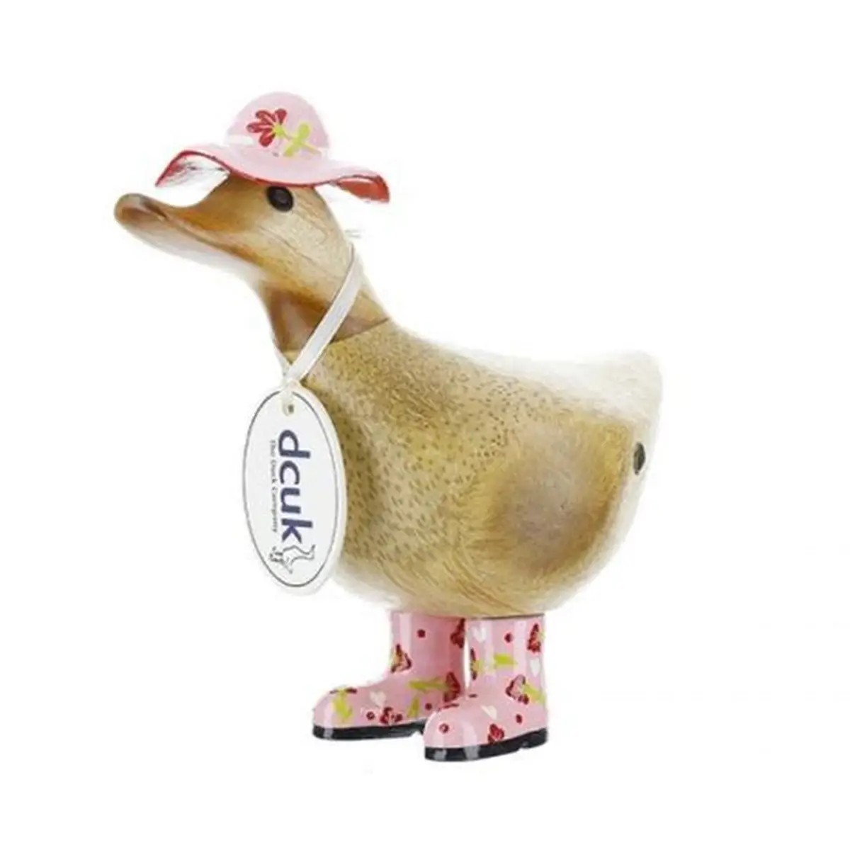 DCUK PINK FLORAL HAT AND BOOTS LEFT FACING FIGURE