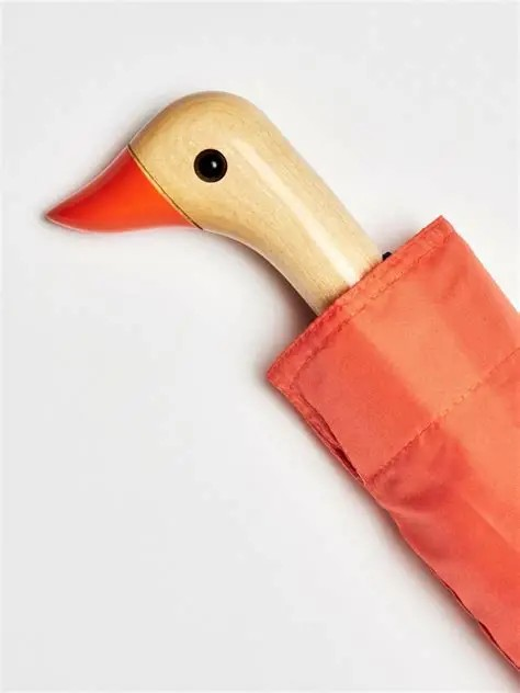 DCUK PEACH DUCK HANDLE UMBRELLA