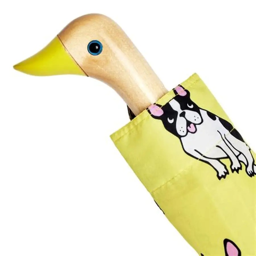 DCUK BULLDOG YELLOW DUCK HANDLE UMBRELLA