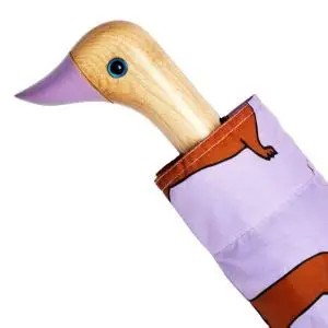 DCUK DACHSHUND PURPLE DUCK HANDLE UMBRELLA 