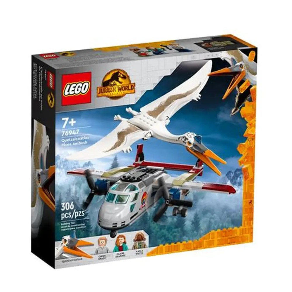 LEGO JURASSIC WORLD QUETZALCOATLUS PLANE AMBUSH 