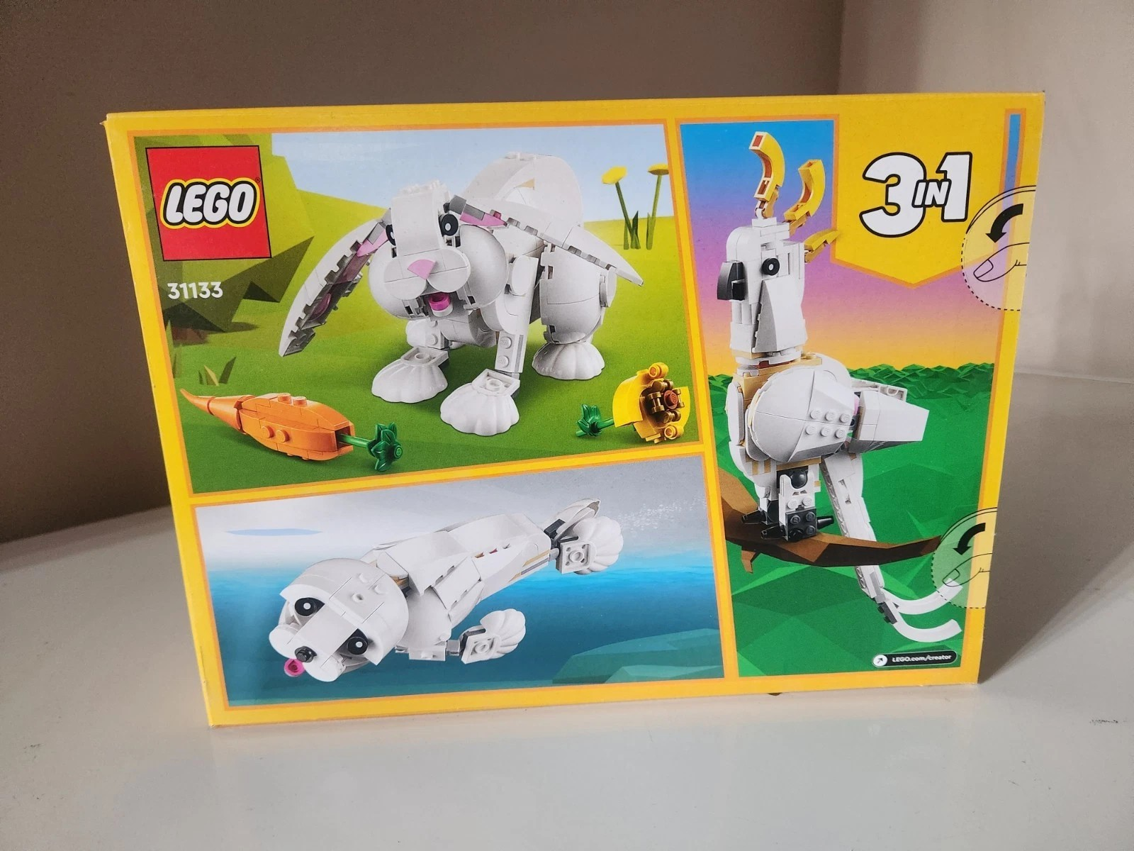 LEGO CREATOR THREE IN ONE RABBIT MODEL