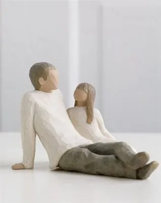 WILLOW TREE FATHER AND DAUGHTER FIGURE