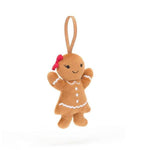 JELLYCAT FESTIVE FOLLY GINGERBREAD RUBY ORNAMENT 