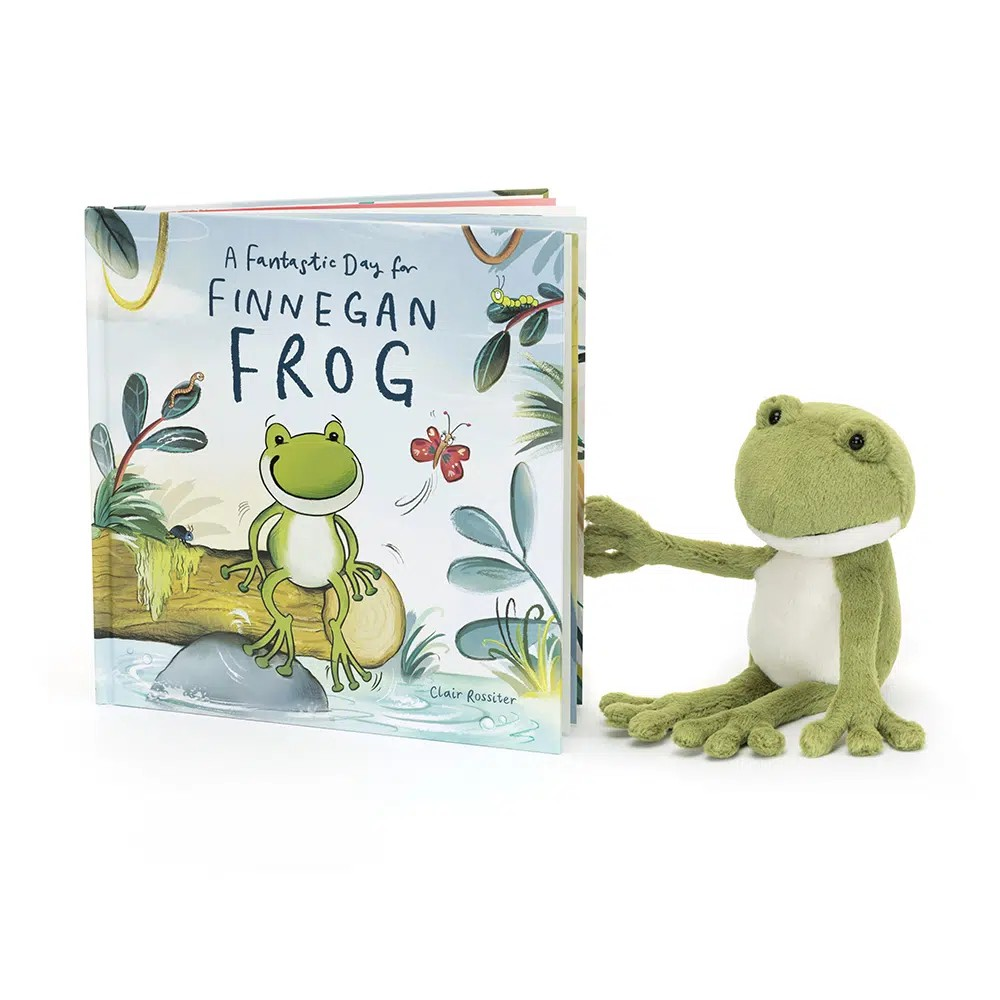 JELLYCAT BOOK A FANTASTIC DAY FOR FINNEGAN FROG