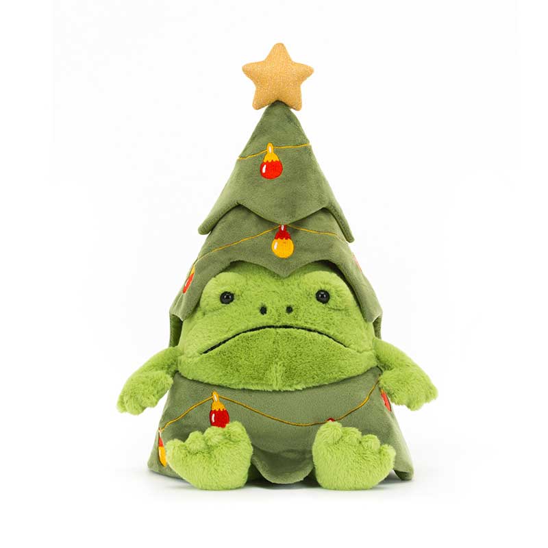 JELLYCAT CHRISTMAS TREE RICKY RAIN FROG