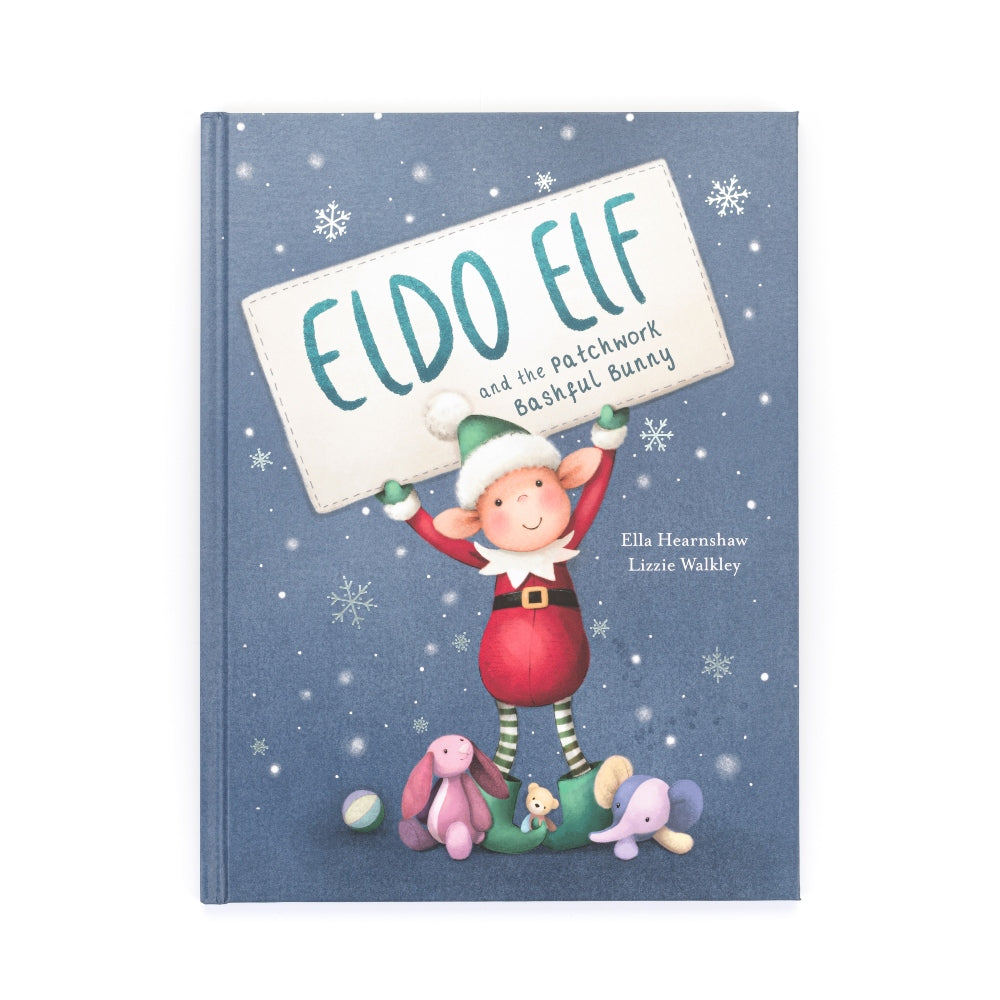 JELLYCAT BOOK ELDO ELF AND THE PATCHWORK BASHFUL BUNNY
