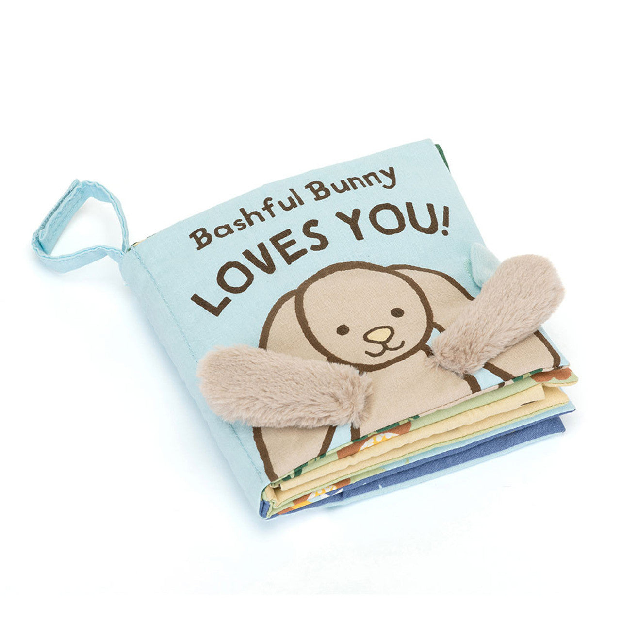 JELLYCAT FABRIC BOOK BASHFUL BUNNY LOVES YOU