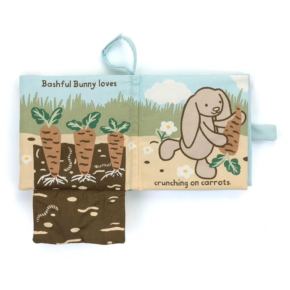 JELLYCAT FABRIC BOOK BASHFUL BUNNY LOVES YOU